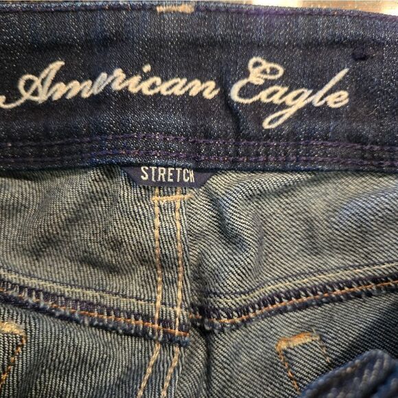 American Eagle Slim Boot Cut Metallic Pocket Stretch Jeans Sz 2 - Picture 10 of 11